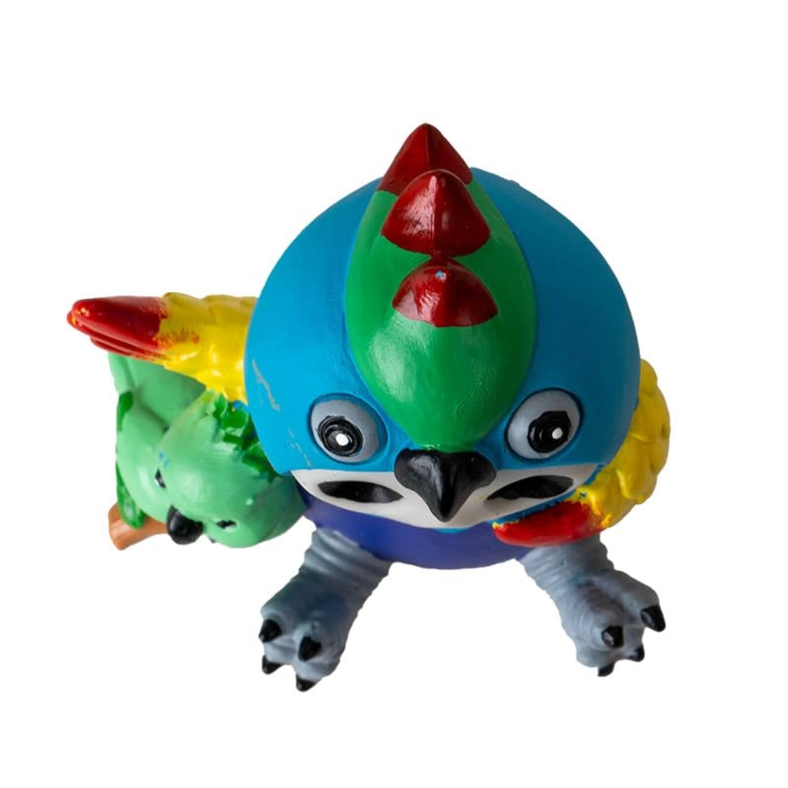 Left. Pacific Trading - Polly Furrybones Figurine Skeleton in Colorful Parrot Costume with Cute Parrot Friend 3.19 Tall - Multicolor.