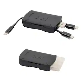 Muddy - 4 in 1 Black Multi Card Reader with Apple and Android Compatibility