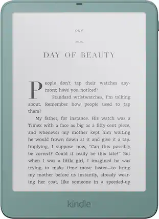one
DAY OF BEAUTY
People don't tap their watches any more; have you noticed? Standard wristwatches, I'm talking about. Remember how people used to tap them? My father, for instance. His watch was a Timex with a face as big as a fifty-cent piece, and whenever my mother kept him waiting he would frown down at it and give it a tap. Implying, I suppose now, "Can this possibly be correct? Could it really be this late?" But when I was a little girl, I imagined he was trying to make time move faster—to bring my mother before us instantly, already wearing her coat, like someone in a speeded-up