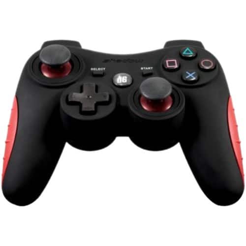 Front Standard. dreamGEAR - Gaming DgPS3-3853 PS3 Shadow Wireless Controller - Black, Red.