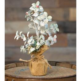 BreeBe - *Frosty Leaves Tree 10" - Green, White