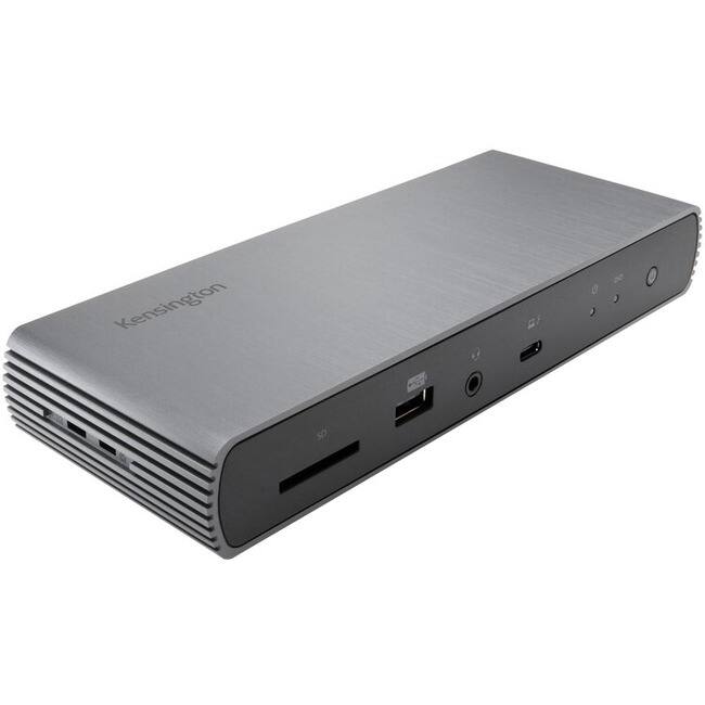 Front. Kensington - Kensington SD5780T Thunderbolt™ 4 Dual 4K Docking Station with 96W PD - Win/Mac - for Monitor, Notebook - 96 W - Gray.