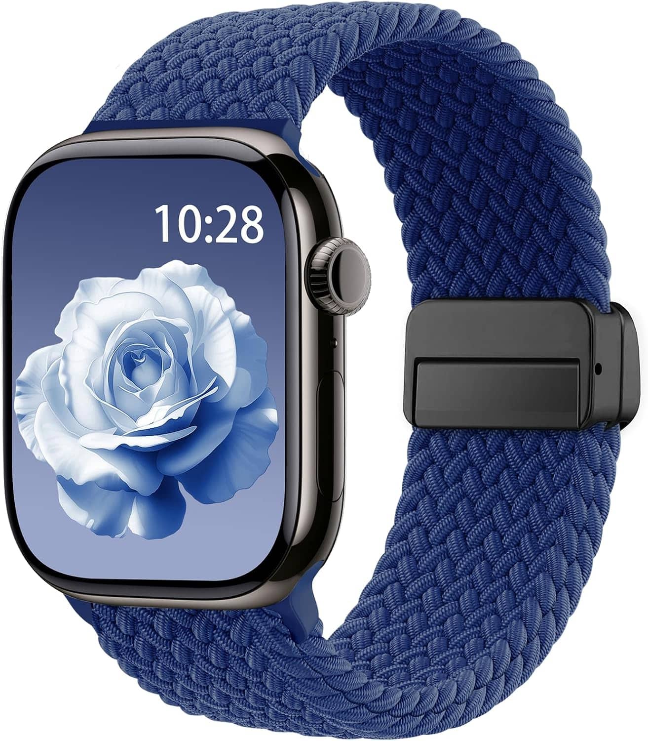 Core Tech - Braided Stretchy Magnetic Watch Band for Apple Watch 38/40/41/42mm - Atlantic Blue