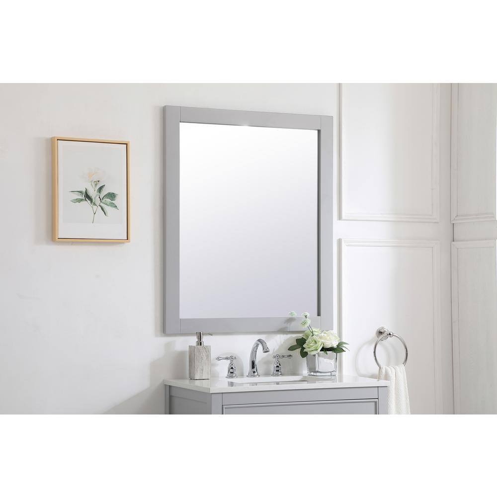 Alt View 4. Elegant Decor - Aqua rectangle vanity mirror 30 inch in Grey - Grey.