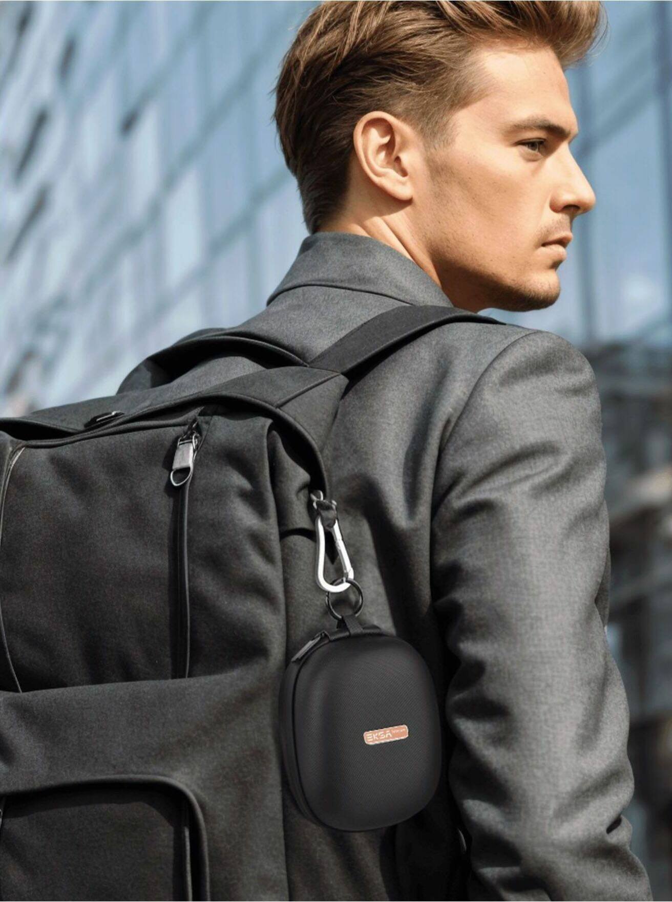 Alt View 32. EKSA Telecom - S30 AI-Powered Open-Ear Air Conduction True Wireless Headset - Black.