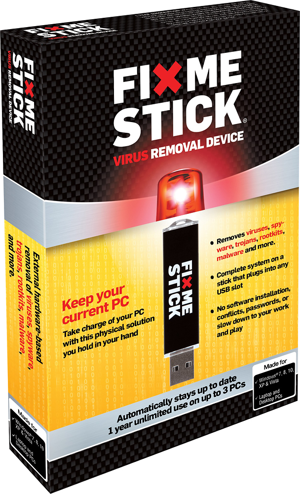 Best Buy: FixMeStick Virus Removal Device (3 Devices) (1-Year