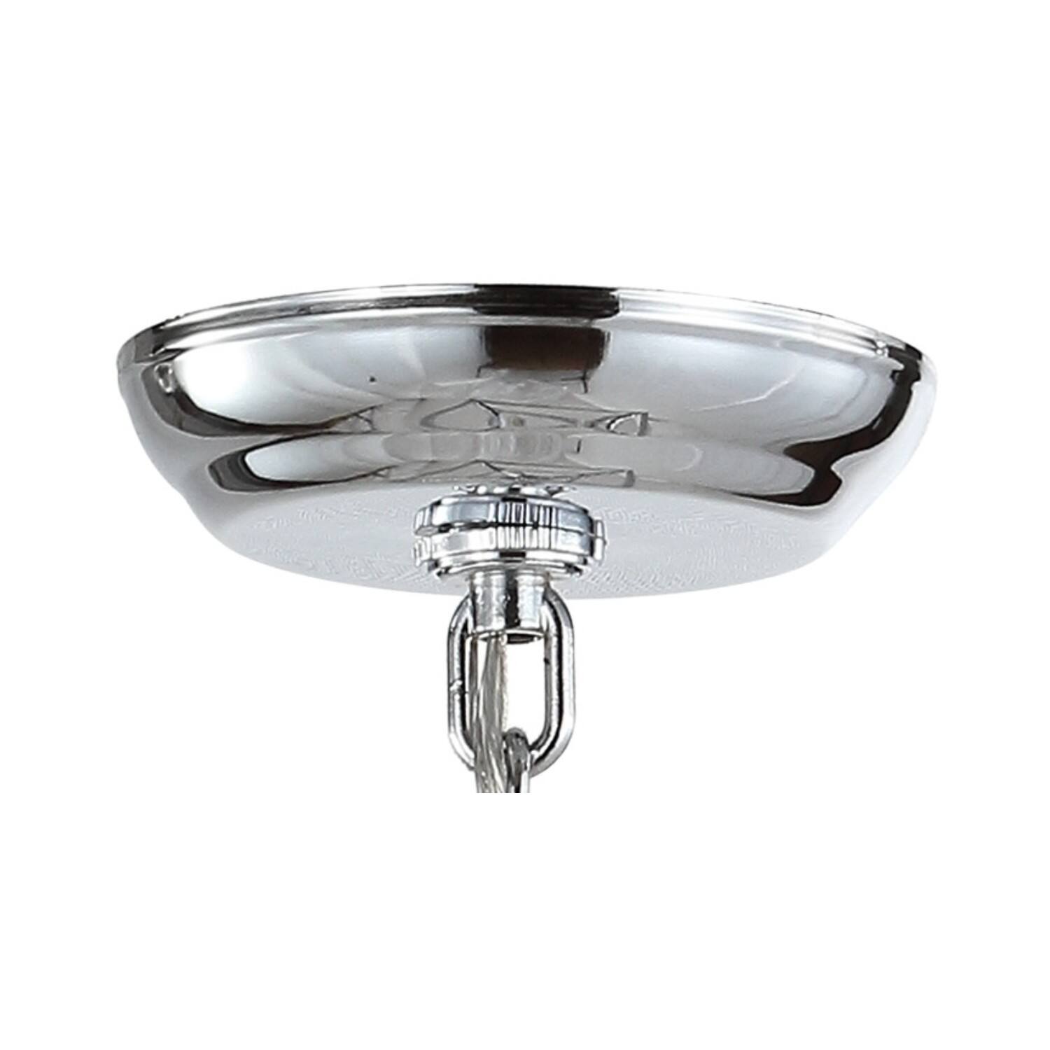 Alt View 5. Jonathan Y - Pagoda 16" 4-Light Classic Traditional Metal Cage Lantern LED Pendant, Chrome - Chrome.
