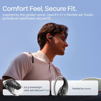 Shokz OpenFit 2+ Open Ear True Wireless Bluetooth Earbuds Black Shokz OpenFit 2+ Open Ear True Wireless Bluetooth Earbuds Black