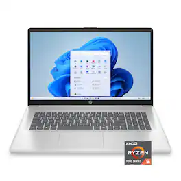 HP - 17.3" FHD Laptop,AMD Ryzen 5 7520U,8GB LPDDR5,512GB SSD,AMD Radeon Graphics,Wi-Fi 6,Windows 11 Pro - Silver