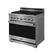Left. Thor Kitchen - 6.0 Cu Ft. Freestanding Liquid Propane Gas Range with Infrared Broiler - Stainless Steel.