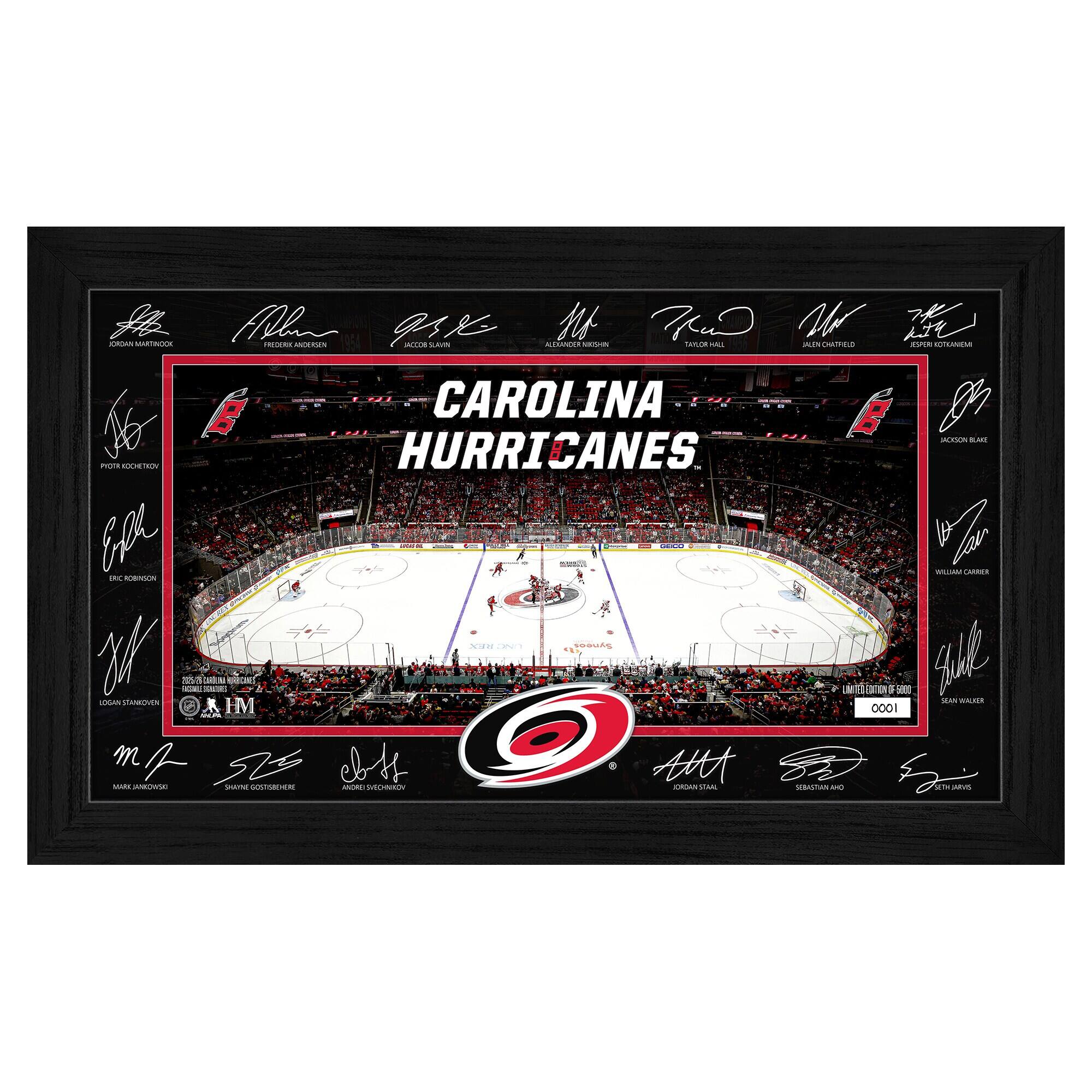 Carolina Hurricanes 2025 Signature Rink Framed Art