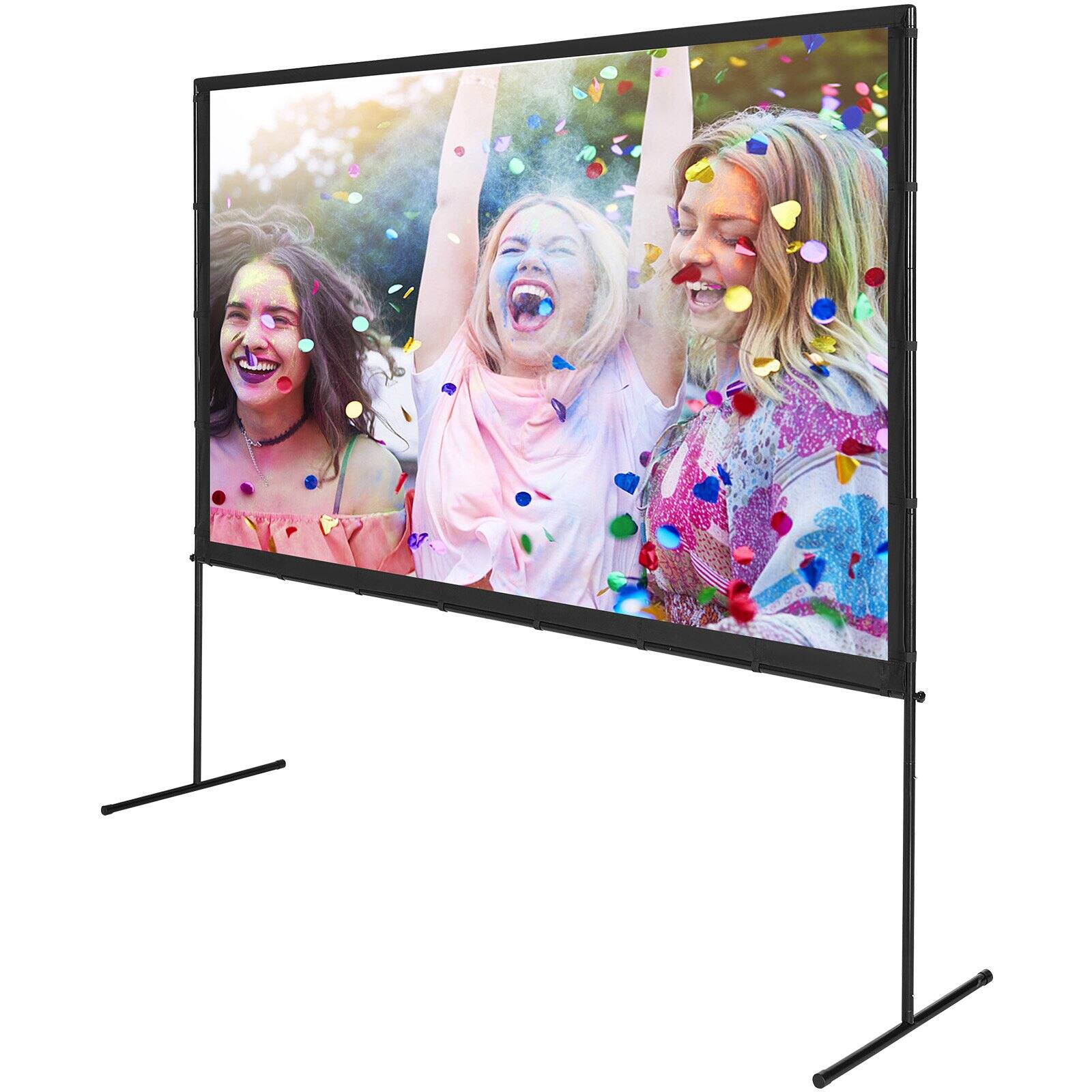 Alt View 10. Glintex - 100" Projector Screen with Stand 16:9 4K HD Wrinkle-Free Outdoor Movie Display.