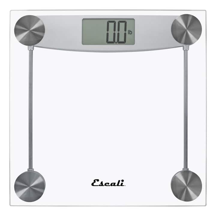 Escali - Glass & Chrome Bathroom Scale - Clear