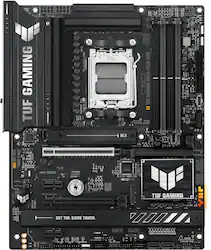 ASUS - TUF GAMING B850-PLUS WIFI (Socket AM5) AMD B850 ATX DDR5 Wi-Fi 7 Motherboard - Black - Front_Zoom