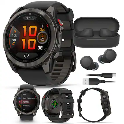 60
FENIX
GO 1 Sat 15k 10 90 82 10 38 20
GARMIN
MTB Open Water Swim Trail Run Bouldering 28 Ski Contains
FENIX 8 SAPPHIRE TRANIUM 10th 123456789 ZIVE