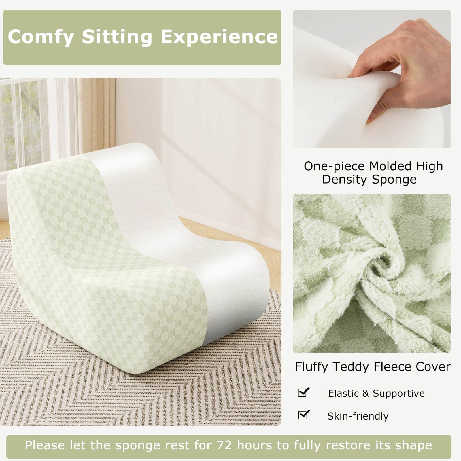 Comfy Sitting Experience

One-piece Molded High Density Sponge

Fluffy Teddy Fleece Cover
- Elastic & Supportive
- Skin-friendly

Please let the sponge rest for 72 hours to fully restore its shape