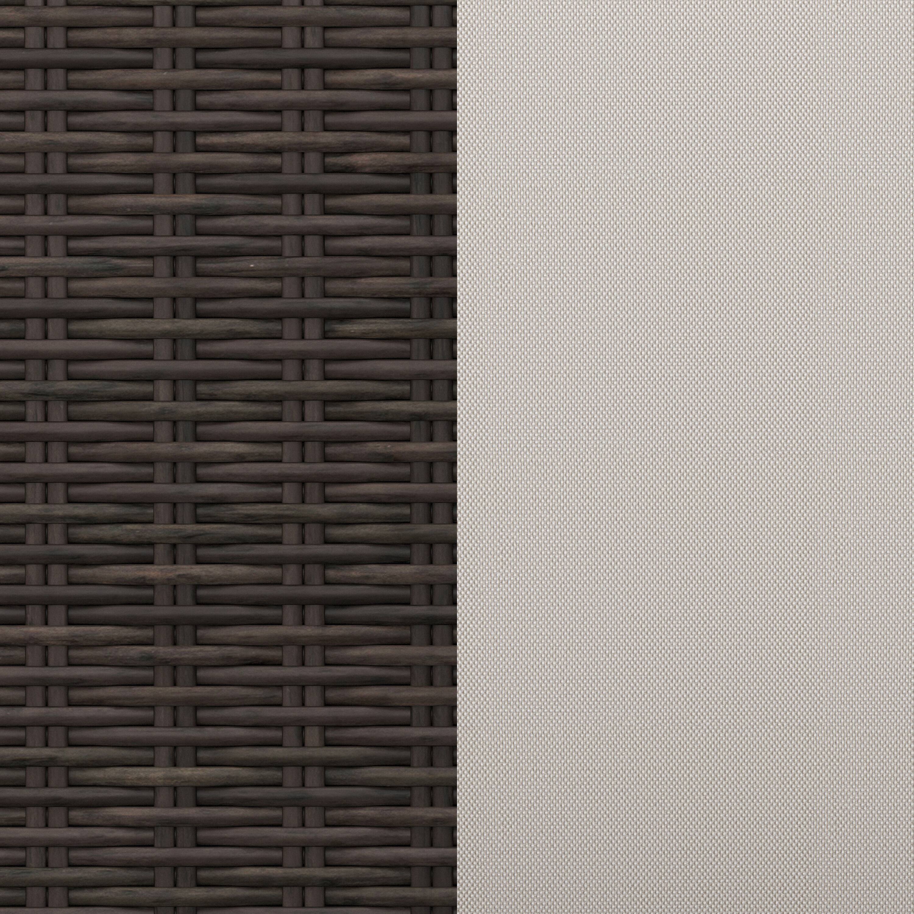 Alt View 10. Martha Stewart - Bedford 2PK Outdoor Rattan Wicker Swivel Chairs with All-Weather Cushions - Tan Cushions/Brown Frame.