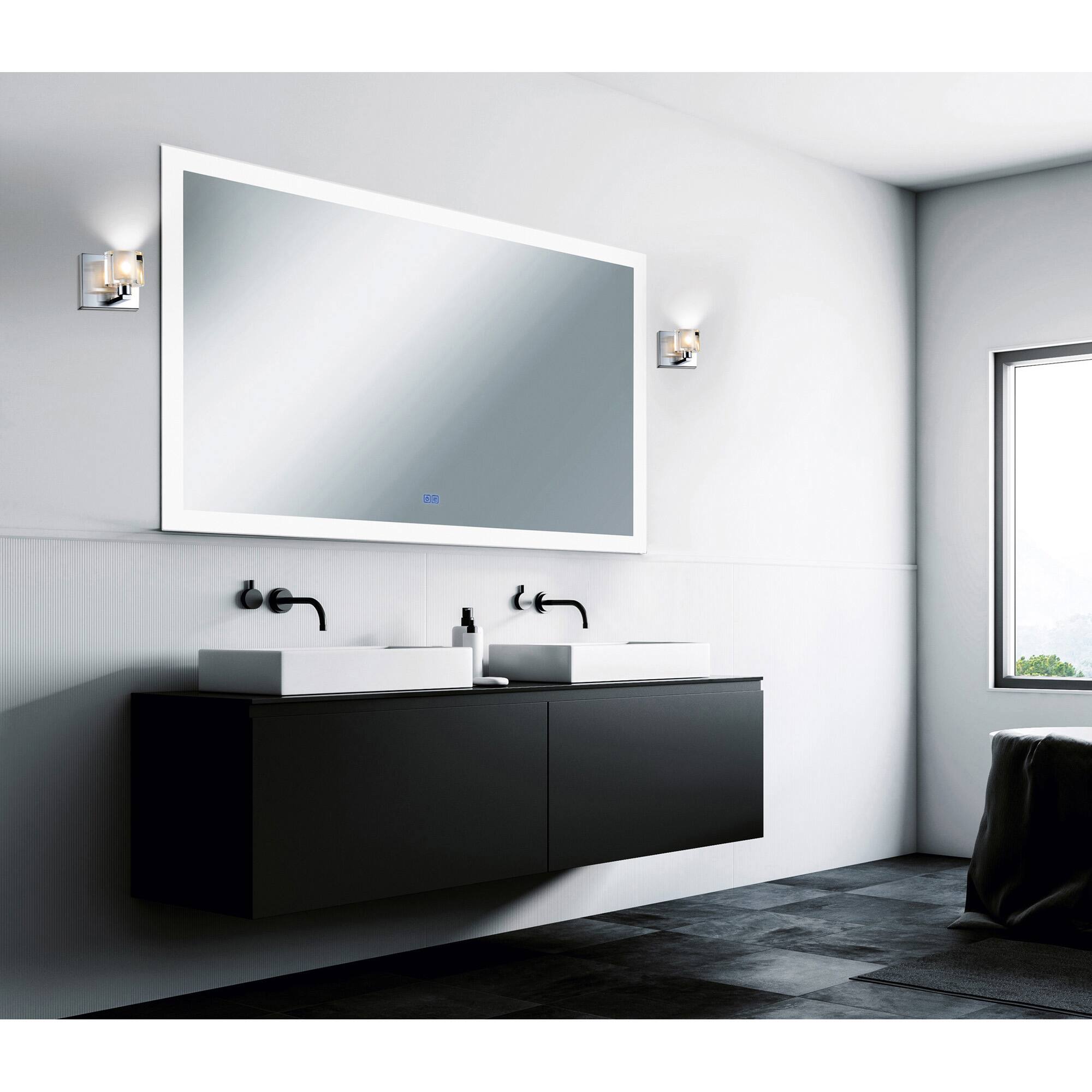 Angle. CWI Lighting - Tina 1 Light Wall Sconce With Chrome Finish - Chrome.