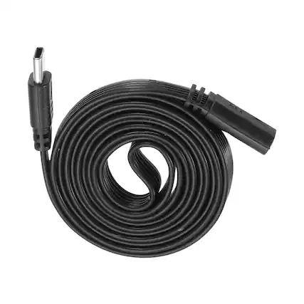 Front. Unique Bargains - Flat USB C Cable, USB C Male to USB-C Female Adapter, 480Mbps, Silicone, for Phone/Tablet/Laptop/Car Charger - Black.