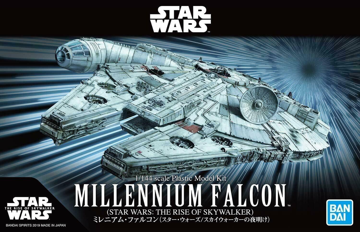 STAR WARS - 1/144 scale Plastic Model Kit  
MILLENNIUM FALCON  
TM THE RISE OF SKYWALKER (STAR WARS: THE RISE OF SKYWALKER)  
BANDAI SPIRITS 2019 MADE IN JAPAN