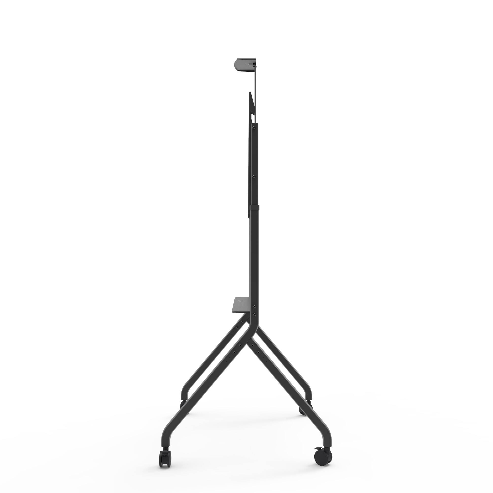 Alt View 1. Kanto - Heavy Duty Height Adjustable Rolling TV Stand for 55" - 100" Screens - Black.