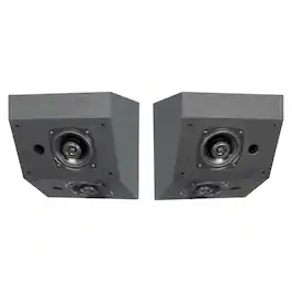 BIC America - RtR Elite S3070 4.5" 100W Dual-Angle On-Wall Surround Speakers, Dolby Atmos, Horizontal & Vertical Mounting, 8 Ohm - Matte Black