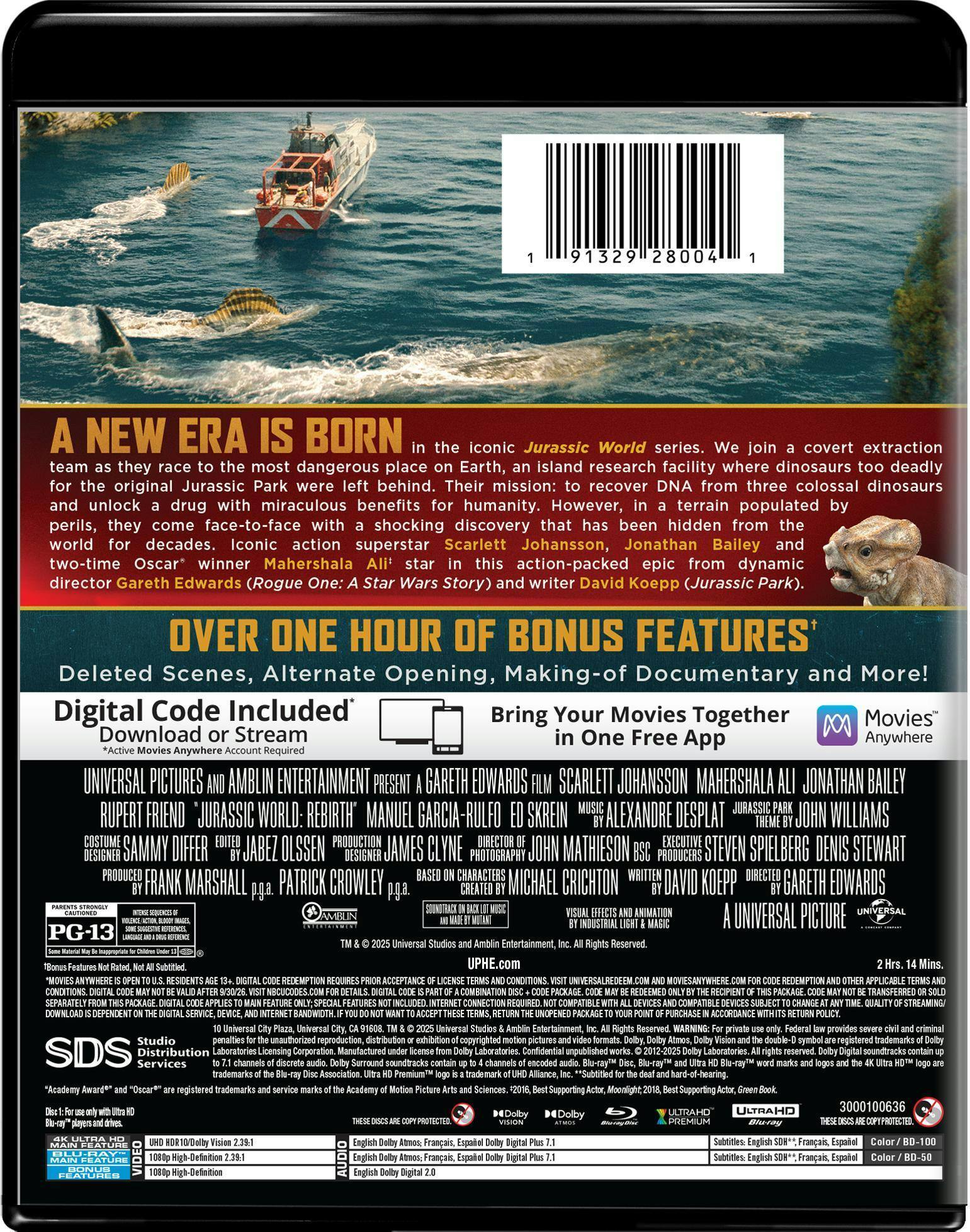 Back. Jurassic World Rebirth   - 4K Blu-Ray.