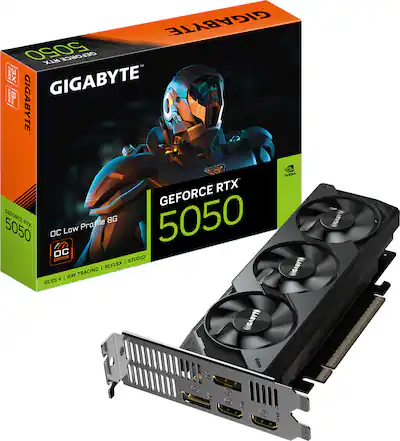 GIGABYTE GeForce RTX 5050 OC Low Profile 8GB GDDR6 PCI Express 5.0 GIGABYTE GeForce RTX 5050 OC Low Profile 8GB GDDR6 PCI Express 5.0