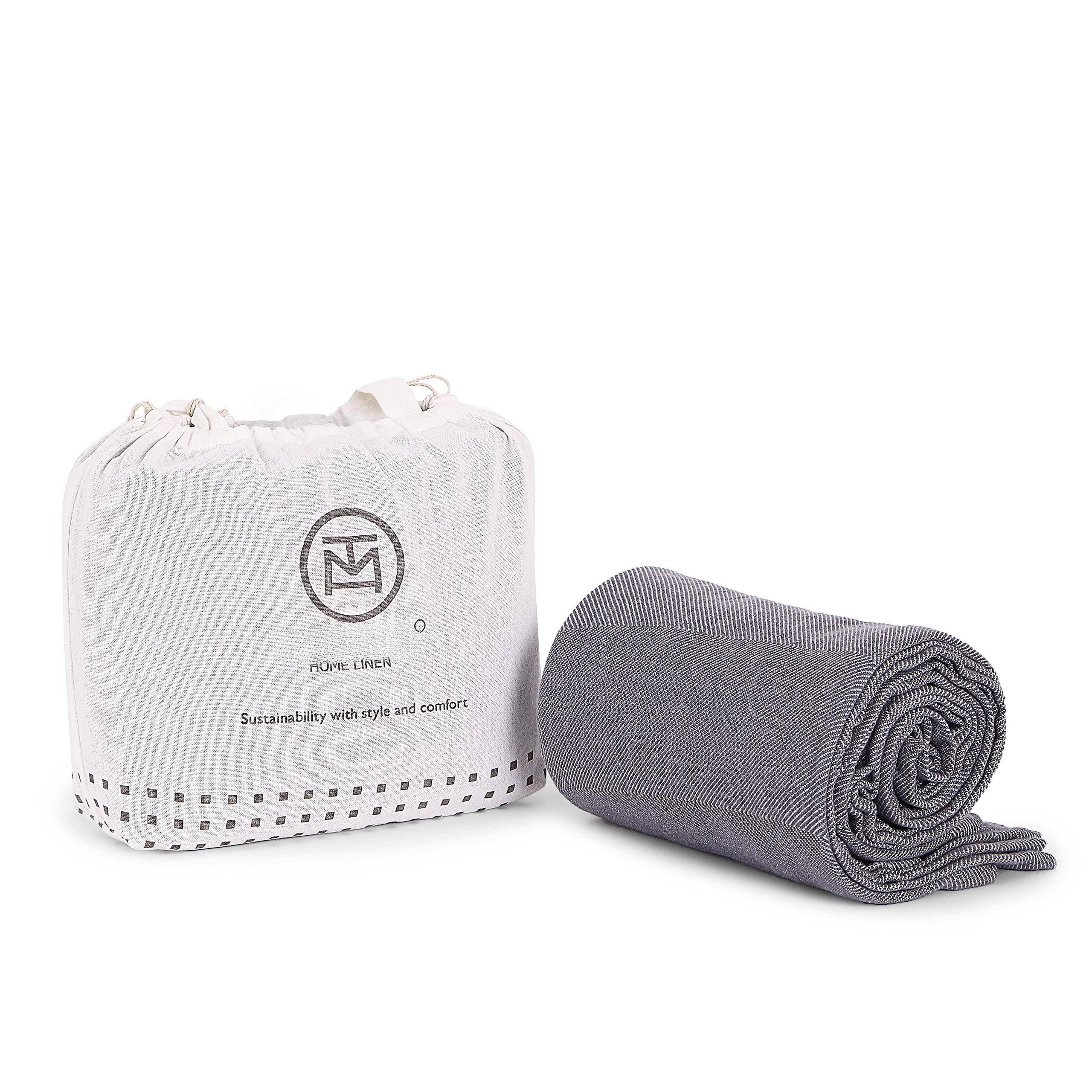 Grey - Cloth Bag-Travel Blanket - 50" x 75"