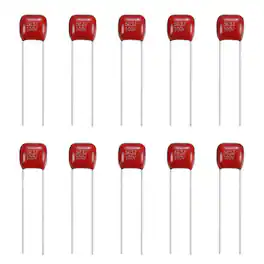 Unique Bargains - 20pcs 0.0056uF 100V CBB21/CBB22 Metallized Polypropylene Film Capacitor Kit for Electronics - Red