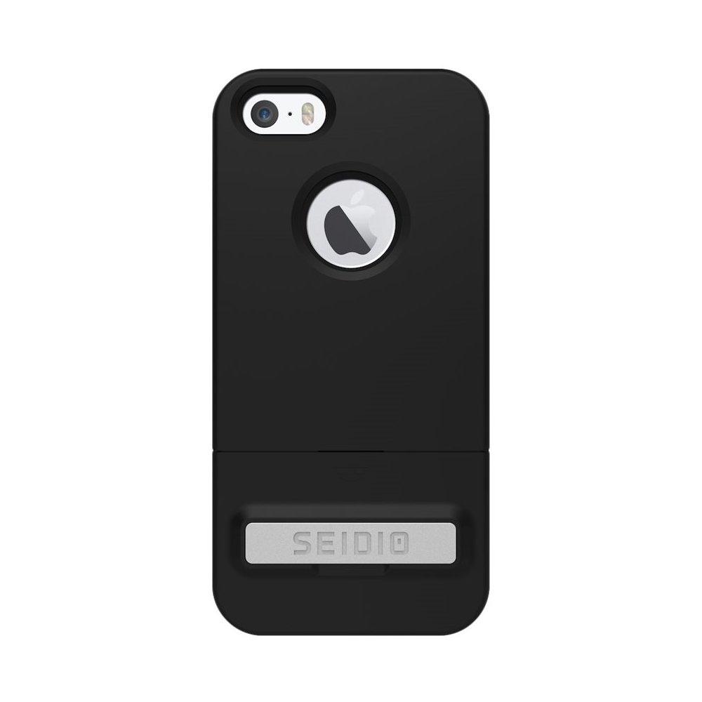 surface combo case for apple iphone 5, 5s and se - black