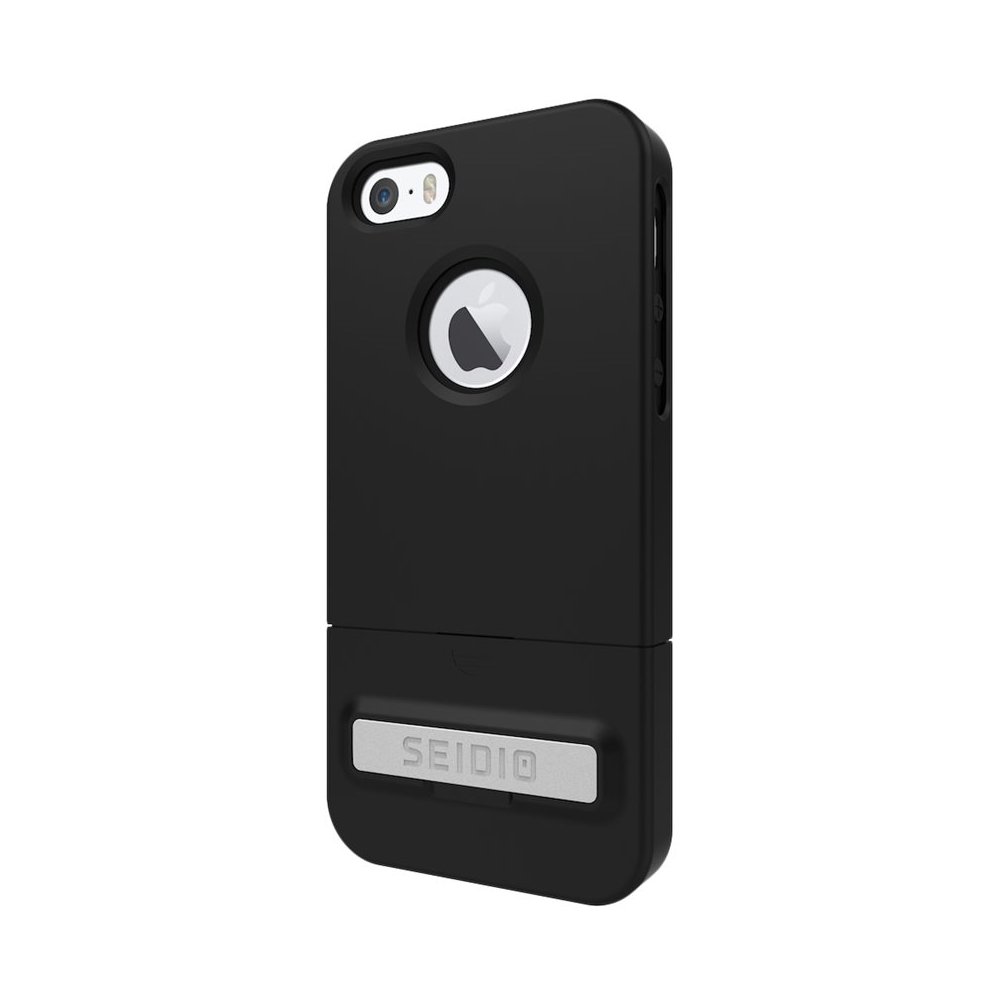 surface combo case for apple iphone 5, 5s and se - black