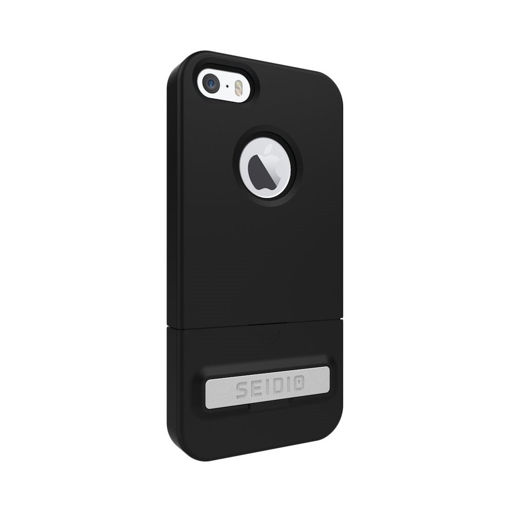 surface combo case for apple iphone 5, 5s and se - black