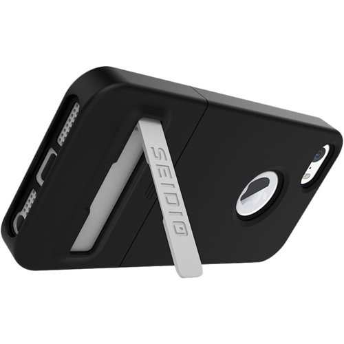 surface combo case for apple iphone 5, 5s and se - black