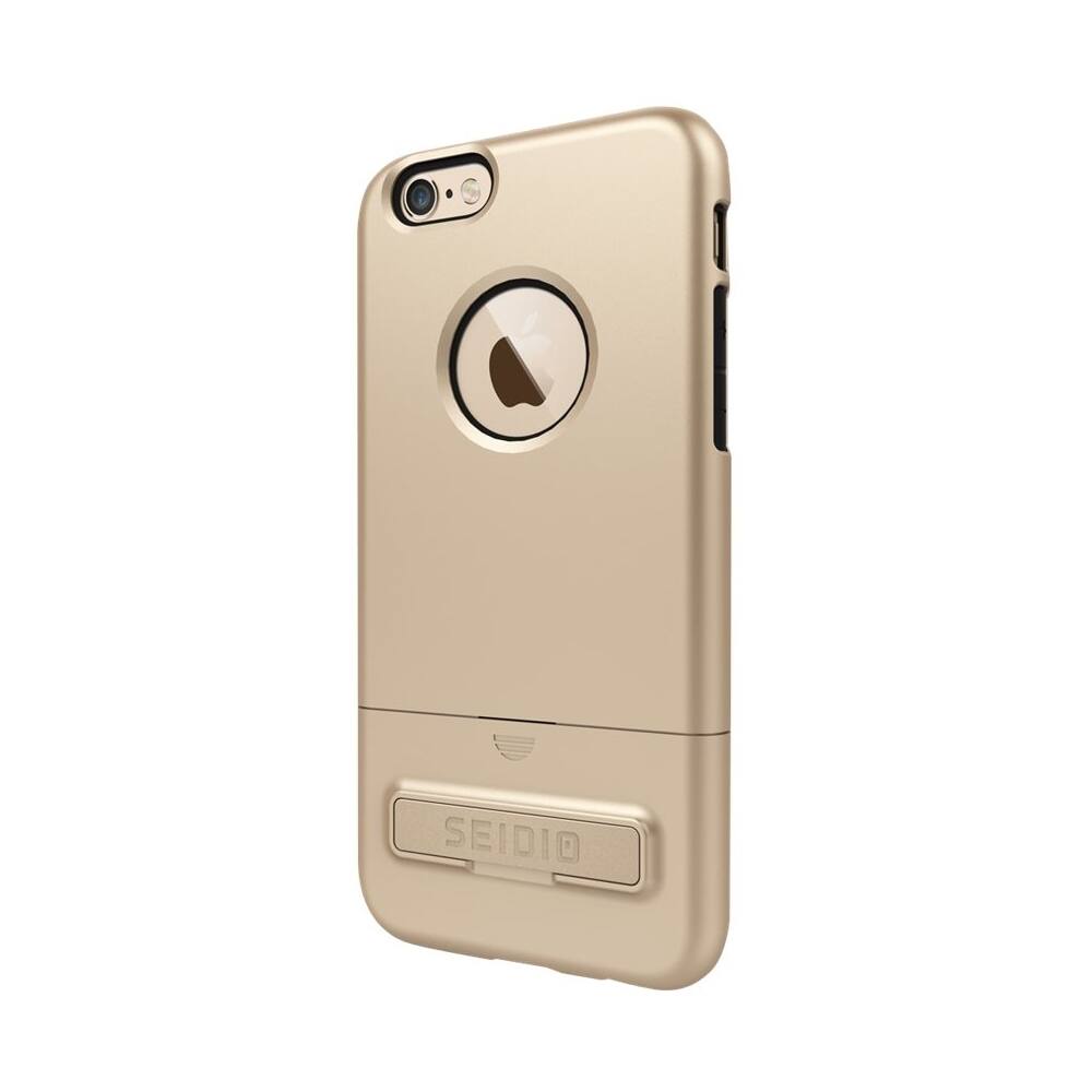Front. Seidio - SURFACE Case for Apple® iPhone® 6 and 6s - Black/Gold.