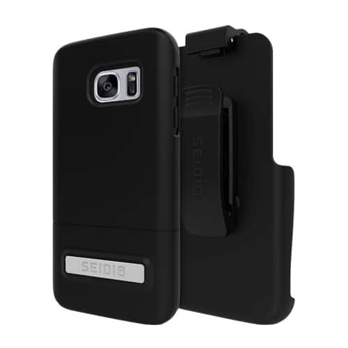 Front. Seidio - SURFACE Combo Case for Samsung Galaxy S7 - Black.