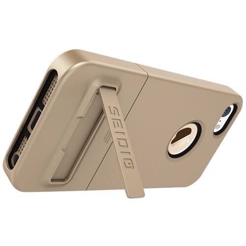 Seidio - SURFACE Case for Apple® iPhone® 5, 5s and SE - Black/Gold - Larger Front