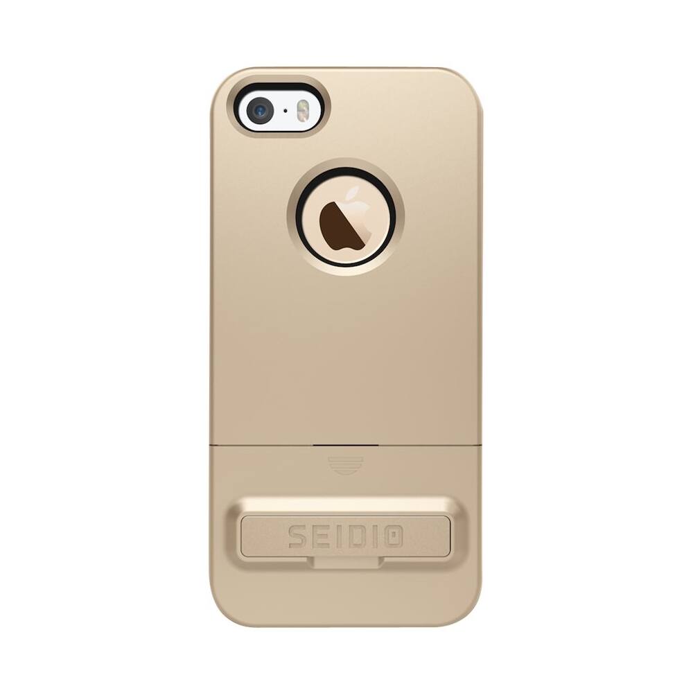 Front. Seidio - SURFACE Combo Case for Apple® iPhone® 5, 5s and SE - Black/Gold.