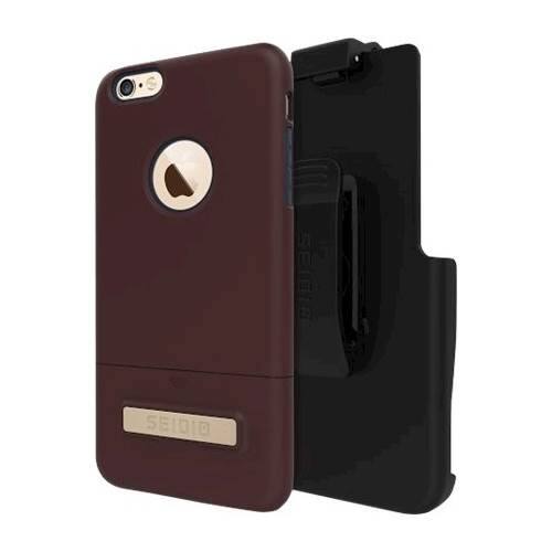 Front. Seidio - SURFACE Combo Case for Apple® iPhone® 6 Plus and 6s Plus - Brown/Midnight Blue.
