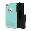 Seidio - SURFACE Combo Case for Apple® iPhone® 6 and 6s - Aqua/Chocolate Brown - Larger Front