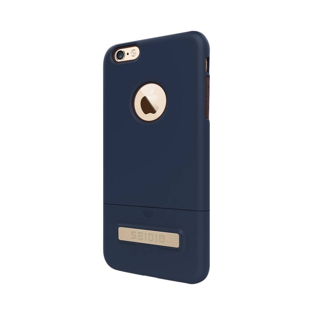 Front. Seidio - SURFACE Case for Apple® iPhone® 6 Plus and 6s Plus - Midnight Blue/Chocolate Brown.