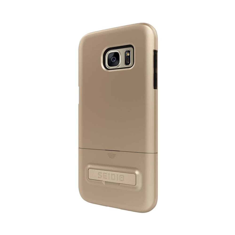 Seidio - SURFACE Case for Samsung Galaxy S7 edge - Black/Gold - Left