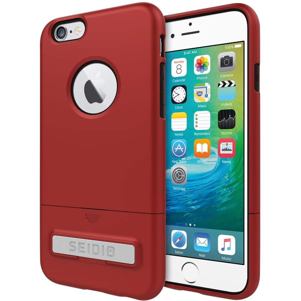 surface case for apple iphone 6 and 6s - black/dark red