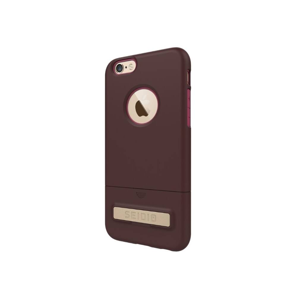 Seidio - SURFACE Case for Apple® iPhone® 6 and 6s - Brown/Dark Pink - Larger Front