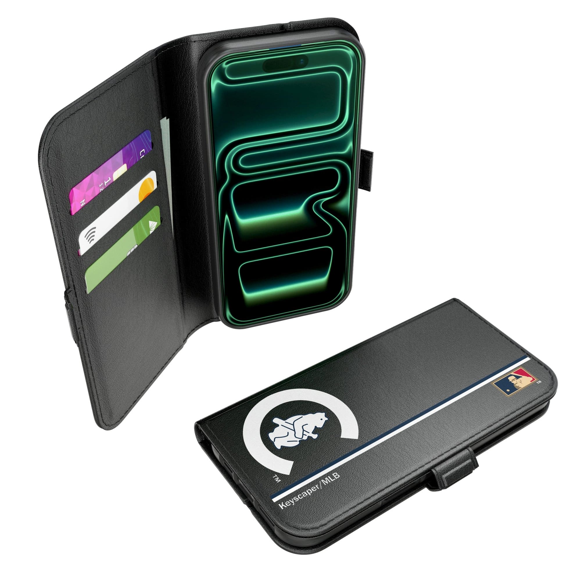 Keyscaper - MLB - Chicago Cubs iPhone Folio 2.0 Case - 17 - Black price history on PriceWatchPro