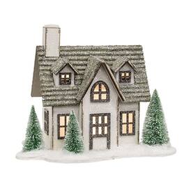 BreeBe - Winter Sparkle Forest LED House w/Trees - Multicolor