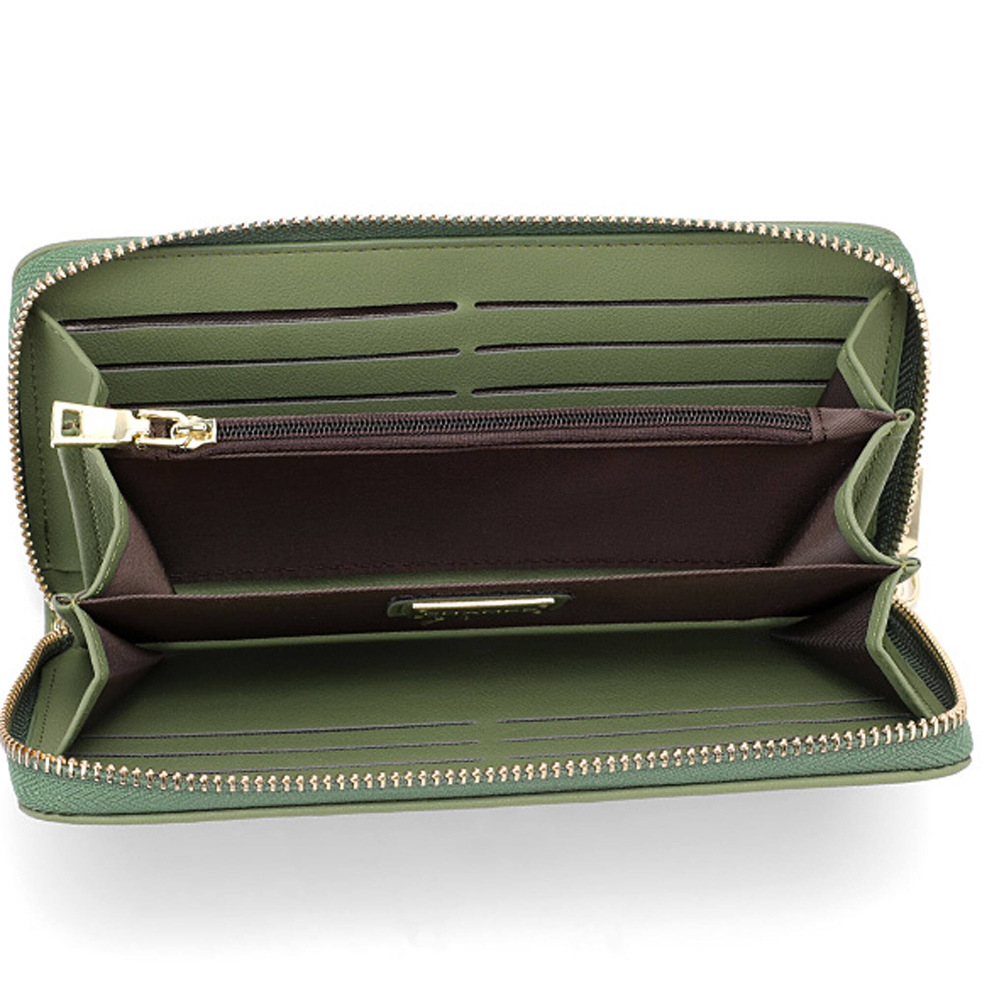 Back. Champs - Iconic Collection Zip-Around Wallet - Green.