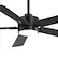 Alt View 10. Breezary - 52" Modern Indoor Ceiling Fan with LED Light, 5 Reversible Plywood Blades, 6-Speed DC Motor, Remote, Timer, 5" Downrod - All Black.