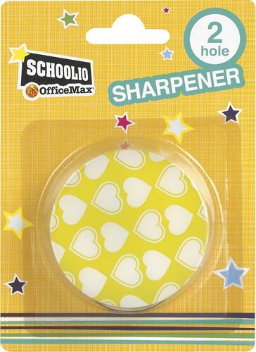 Front Standard. Schoolio - Pixel 2-Hole Manual Pencil Sharpener.