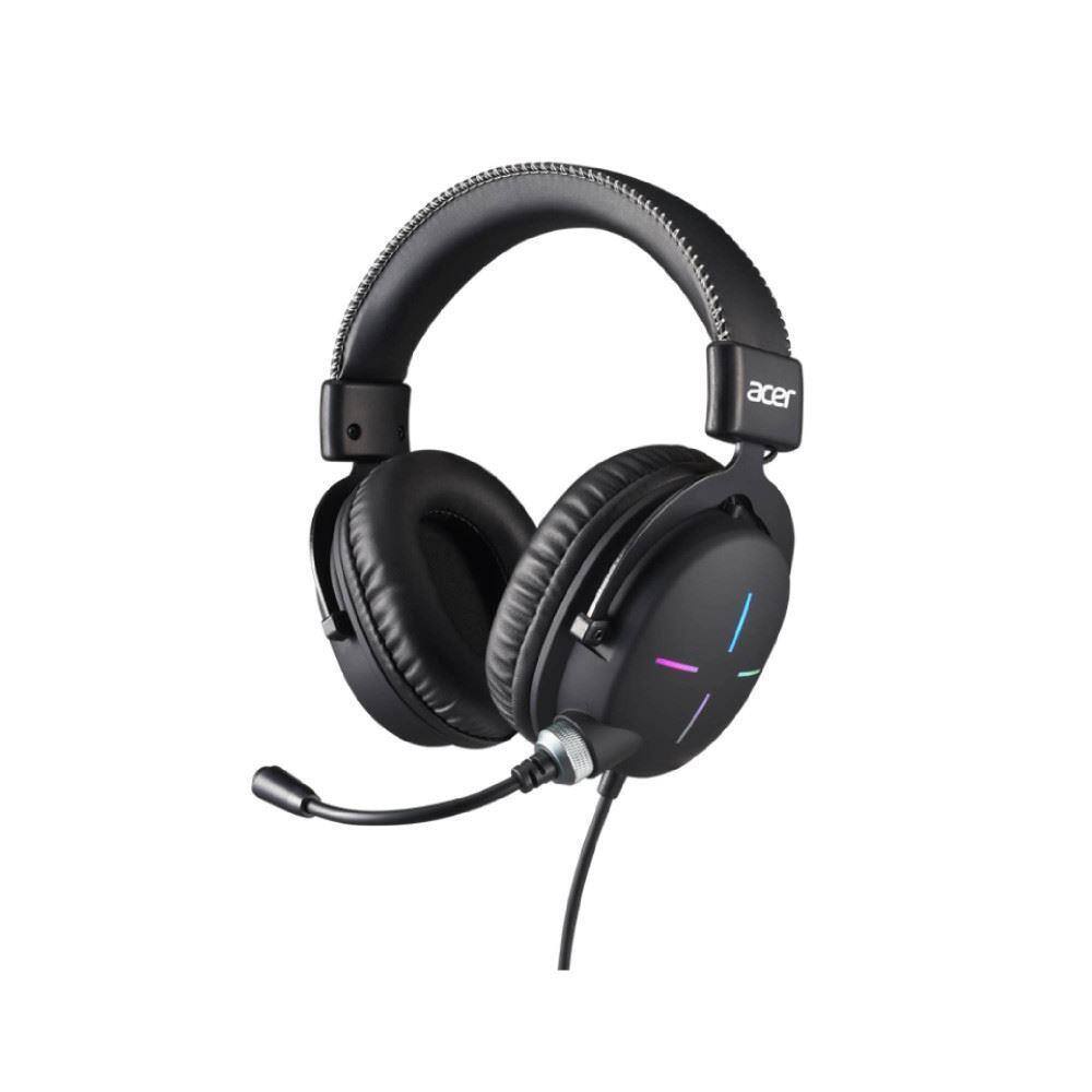 Alt View 1. Acer - Nitro Gaming Headset II| Over-Ear Design with RGB Lights - Black.